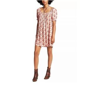 Volcom Harley & J Dress in Colorway Mushroom Puff Sleeves Smocked Size XS